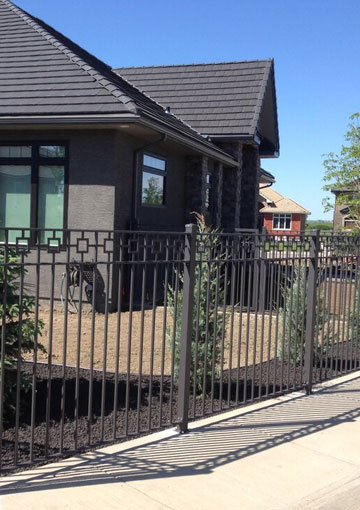 Black Decorative pulveris Coated Galvanized Flat Top Ornamental lacus Securitatis Fence Panels