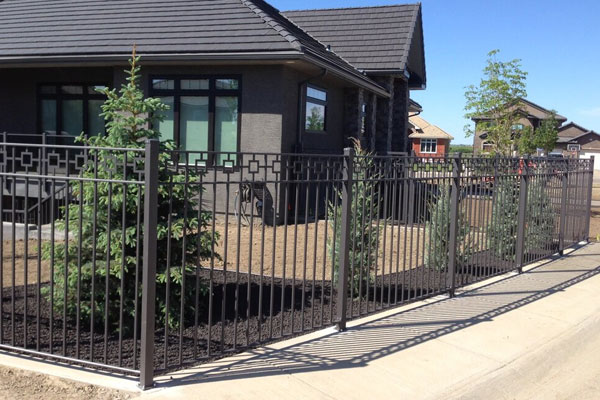 Black Decorative pulveris Coated Galvanized Flat Top Ornamental lacus Securitatis Fence Panels