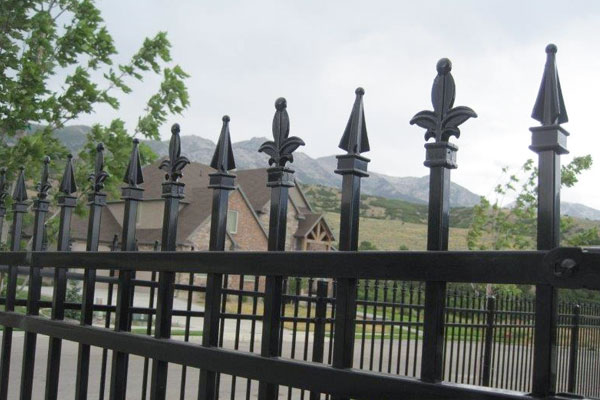 Anti-Ascendere Design Princeps Securitatis Picket Top Fence Panels Cum Decorative Finials