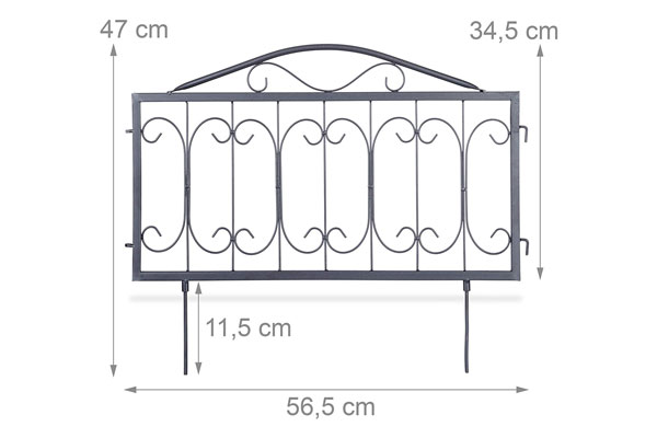 Patio Decorative Metal Garden Fence Border pro Landscape, Folding Edge Animal Obex Sectiones Dimicatio Panels