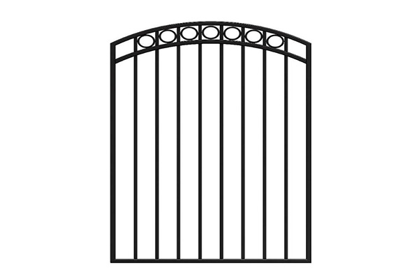 Black Metal Walkway Fence Gate For Villa/hort/Cortyard/Home