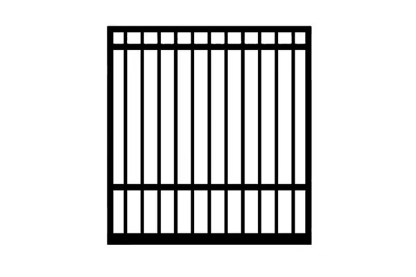 Black Metal Walkway Fence Gate For Villa/hort/Cortyard/Home