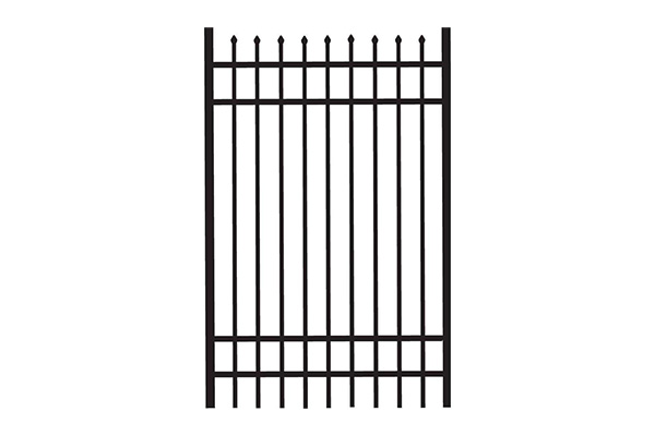 Black Metal Walkway Fence Gate For Villa/hort/Cortyard/Home